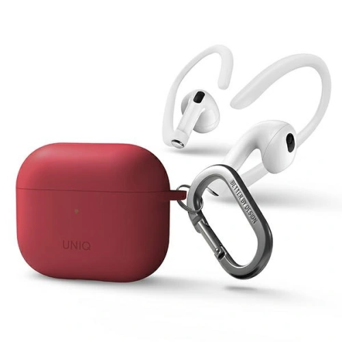 Kup Etui UNIQ Nexo Apple AirPods 3 + Fülhallgató kampók szilikon piros/korall - UNIQ567COL - {ean13} - Sklep Home Screen