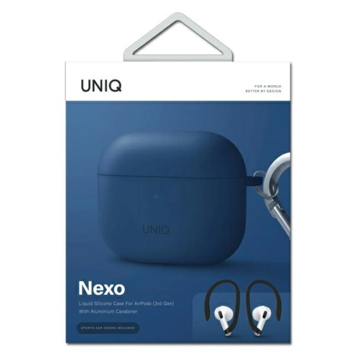Kup Etui UNIQ Nexo Apple AirPods 3 + Ear Hooks Silicone niebieski/blue - UNIQ568BLU - {ean13} - Sklep Home Screen