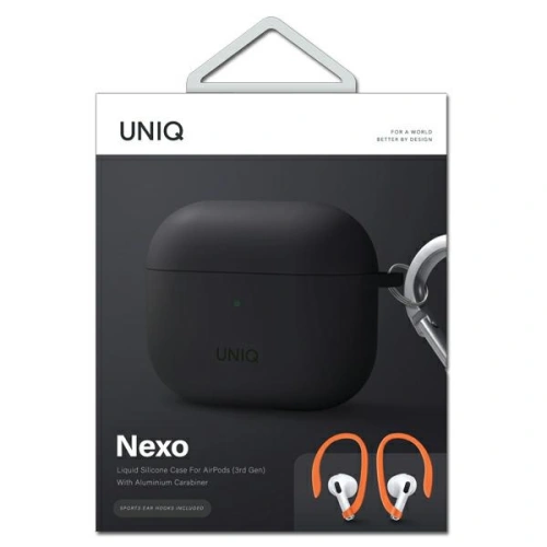 Kup Etui UNIQ Nexo Apple AirPods 3 + Ear Hooks Silicone szary/grey - UNIQ569GRY - {ean13} - Sklep Home Screen