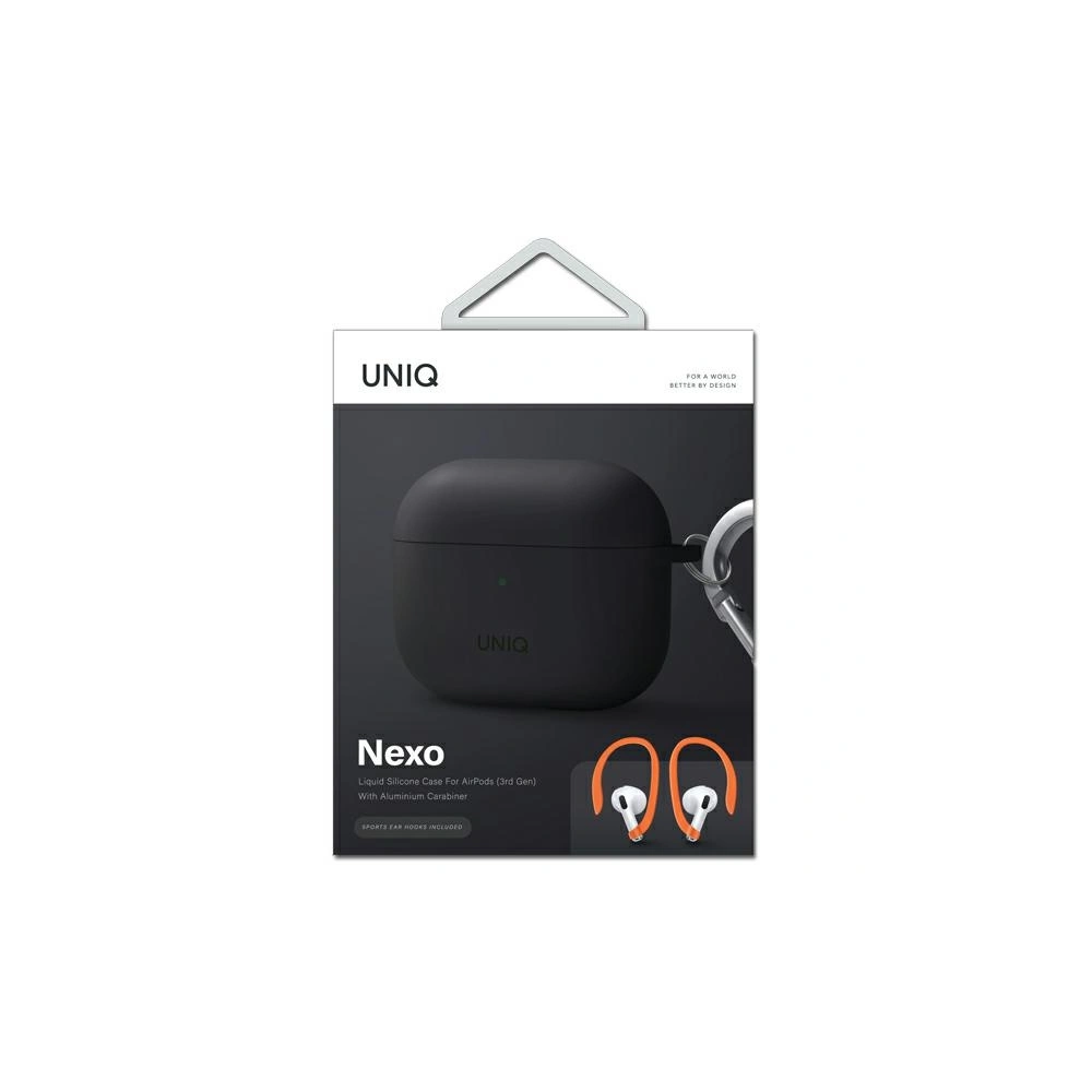Etui UNIQ Nexo Apple AirPods 3 + Ear Hooks Silicone szary/grey