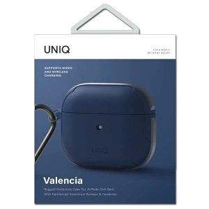 Etui UNIQ Valencia Antimicrobial Apple AirPods 3 modrá/blue