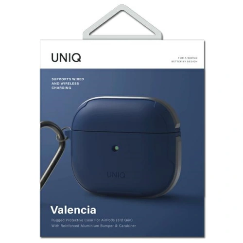Kup Etui UNIQ Valencia Antimicrobial Apple AirPods 3 albastru/blue - UNIQ572BLU - {ean13} - Sklep Home Screen