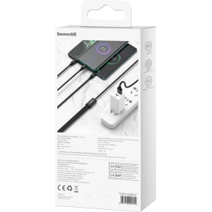 Kabel USB 3w1 Baseus Rapid Series, USB do micro USB / USB-C / Lightning, 3.5A, 1.2m (czarny)