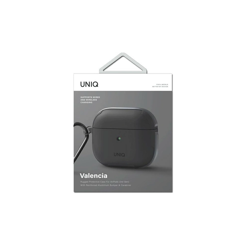 Etui UNIQ Valencia Antimicrobial Apple AirPods 3 szary/grey
