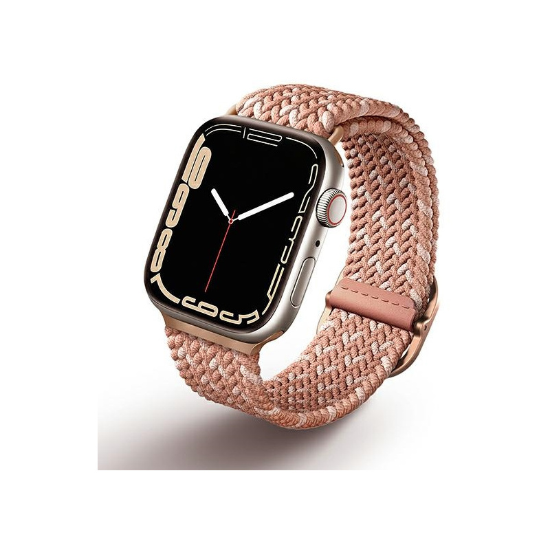 Pasek UNIQ Aspen Apple Watch 4/5/6/7/SE 40/41mm Braided DE różowy/citrus pink