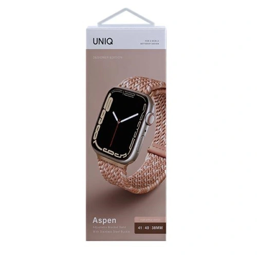 Kup UNIQ Aspen Apple Watch 4/5/6/7/SE/8/9/10 40/41/42mm Zsinóros DE rózsaszín/citrus pink - UNIQ576CITPNK - {ean13} - Sklep Home Screen