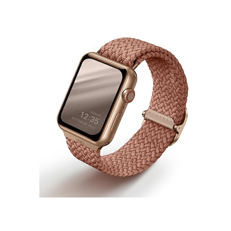 Pasek UNIQ Aspen Apple Watch 4/5/6/7/SE 40/41mm Braided różowy/grapefruit pink