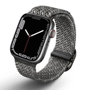 Pasek UNIQ Aspen Apple Watch 4/5/6/7/SE/8/9/Ultra 44/45/49mm Braided DE szary/pebble grey Pasek UNIQ Aspen Apple Watch 4/5/6/7/SE/8/9/Ultra 44/45/49mm Braided DE szary/pebble grey