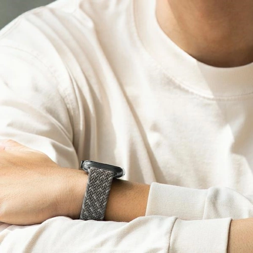 Kup Pasek UNIQ Aspen Apple Watch 4/5/6/7/SE/8/9/Ultra 44/45/49mm Pletený DE šedý/pebble grey - UNIQ579PEBGRY - {ean13} - Sklep Home Screen