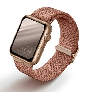 Pasek UNIQ Aspen Apple Watch 4/5/6/7/SE/8/9/Ultra 44/45/49mm Braided różowy/grapefruit pink Pasek UNIQ Aspen Apple Watch 4/5/6/7/SE/8/9/Ultra 44/45/49mm Braided różowy/grapefruit pink