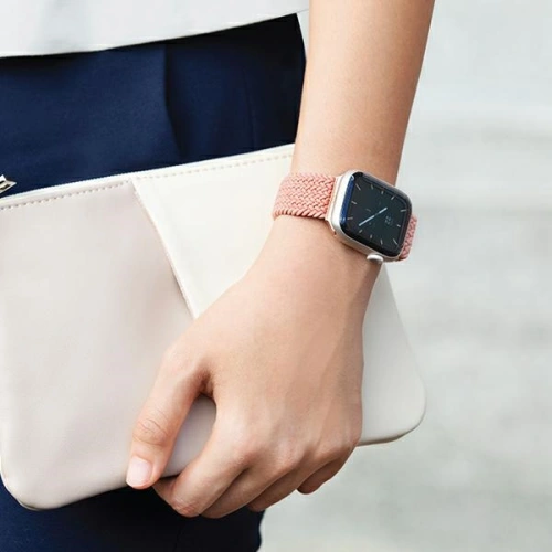 Kup Pasek UNIQ Aspen Apple Watch 4/5/6/7/SE/8/9/Ultra 44/45/49mm Pletený růžový/grapefruit pink - UNIQ580GRAPNK - {ean13} - Sklep Home Screen