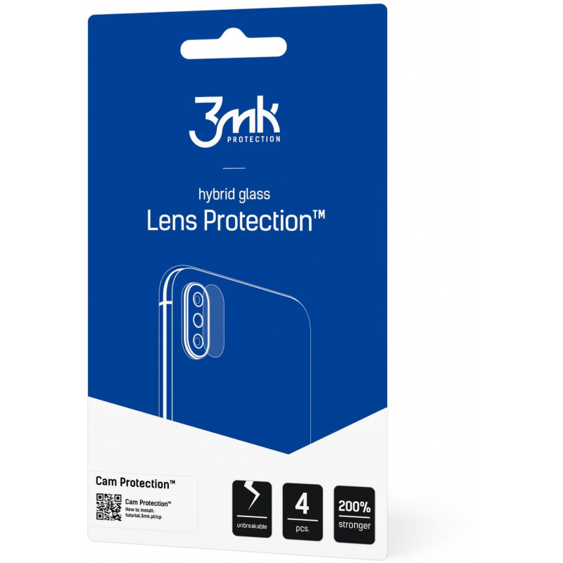 homescreen.pl - Szkło hybrydowe na obiektyw aparatu 3MK Lens Protection Samsung Galaxy S22 Ultra [4 PACK]