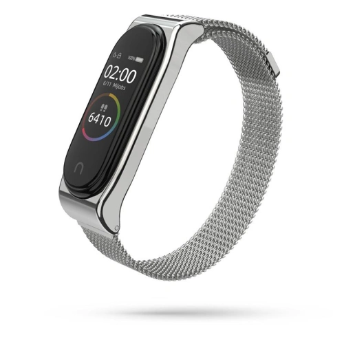 Pásek Tech-Protect Milaneseband Xiaomi Mi Band 3/4 Silver
