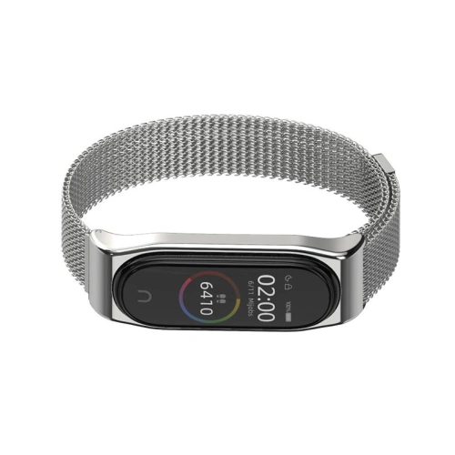 Pasek Tech-Protect Milaneseband Xiaomi Mi Band 3/4 Silver