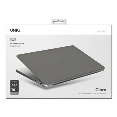 Kup Case UNIQ Claro Apple MacBook Pro 16 2021-2023 transparent grau/smoke matt grau - UNIQ585SMMATCL - {ean13} - Sklep Home Screen