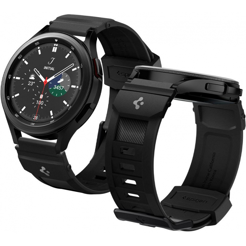 Pasek Spigen Rugged Band Samsung Galaxy Watch 4/Watch Active 2/Huawei Watch GT 2 42mm Matte Black