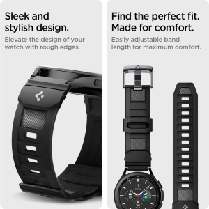 Kup Spigen Rugged Band Samsung Galaxy Watch 4/Watch Active 2/Huawei Watch GT 2 42mm Matt Schwarz - SPN2079BLK - {ean13} - Sklep Home Screen