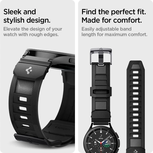Kup Pasek Spigen Rugged Band Samsung Galaxy Watch 4/Watch Active 2/Huawei Watch GT 2 42mm Matná černá - SPN2079BLK - {ean13} - Sklep Home Screen