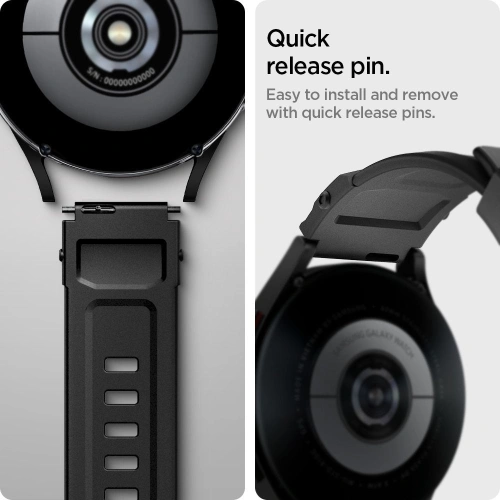Kup Pasek Spigen Rugged Band Samsung Galaxy Watch 4/Watch Active 2/Huawei Watch GT 2 42mm Matná černá - SPN2079BLK - {ean13} - Sklep Home Screen