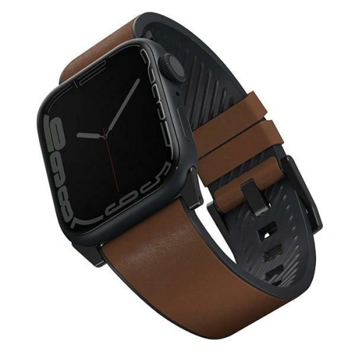 Kup UNIQ Straden Apple Watch 4/5/6/7/SE/8/9/Ultra 44/45/49mm bőr hibrid szíj barna/brown - UNIQ587BR - {ean13} - Sklep Home Screen