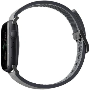Pasek UNIQ Straden Apple Watch 4/5/6/7/SE/8/9/Ultra 44/45/49mm Leather Hybrid Strap grey/szary