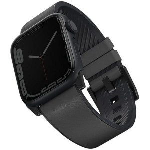 Pasek UNIQ Straden Apple Watch 4/5/6/7/SE/8/9/Ultra 44/45/49mm Leather Hybrid Strap grey/szary