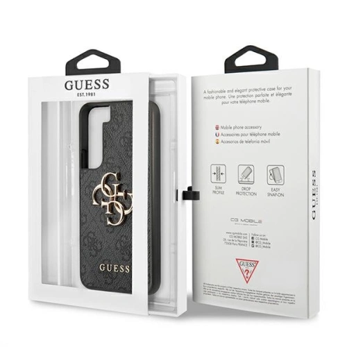 Kup Etui Guess GUHCS22S4GMGGR Samsung Galaxy S22 szary/grey hardcase 4G Big Metal Logo - GUE1551GRY - {ean13} - Sklep Home Screen