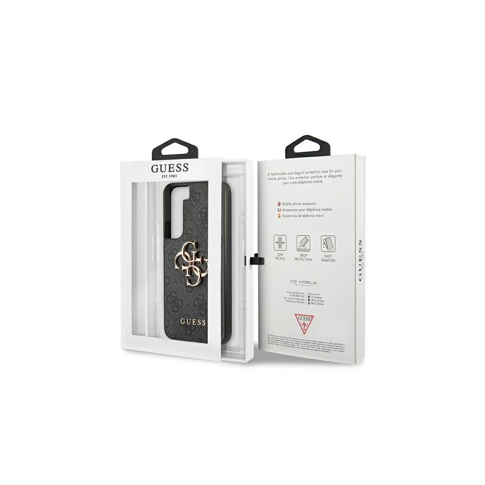homescreen.pl - Etui Guess GUHCS22S4GMGGR Samsung Galaxy S22 szary/grey hardcase 4G Big Metal Logo