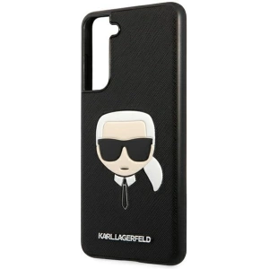Kup Etui Karl Lagerfeld KLHCS21FSAKHBK Samsung Galaxy S21 FE czarny/black hardcase Saffiano Ikonik Karl`s Head - KLD789BLK - {ean13} - Sklep Home Screen