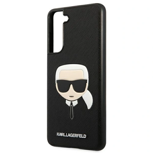 Kup Case Karl Lagerfeld KLHCS21FSAKHBK Samsung Galaxy S21 FE schwarz/black hardcase Saffiano Ikonik Karl`s Head - KLD789BLK - {ean13} - Sklep Home Screen