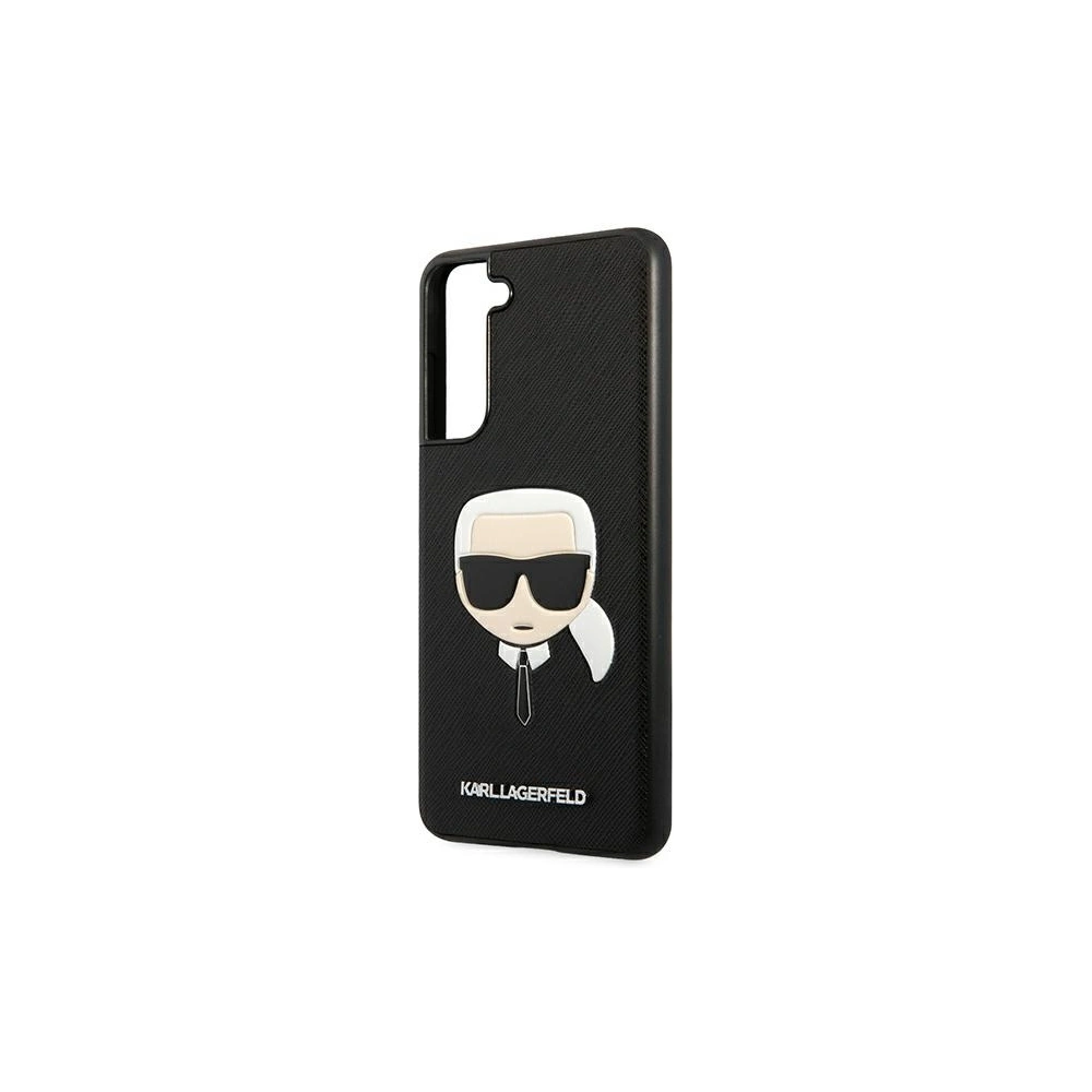 Etui Karl Lagerfeld KLHCS21FSAKHBK Samsung Galaxy S21 FE czarny/black hardcase Saffiano Ikonik Karl`s Head
