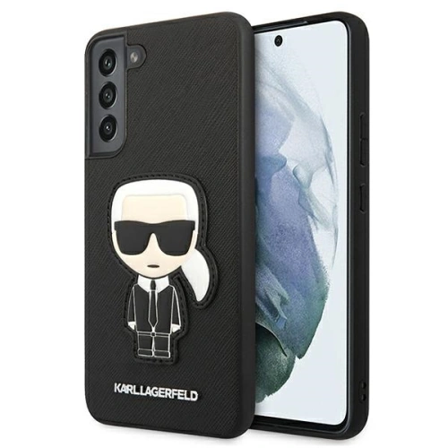 homescreen.pl - Etui Karl Lagerfeld KLHCS22MOKPK Samsung Galaxy S22+ Plus czarny/black hardcase Saffiano Ikonik Karl`s Patch