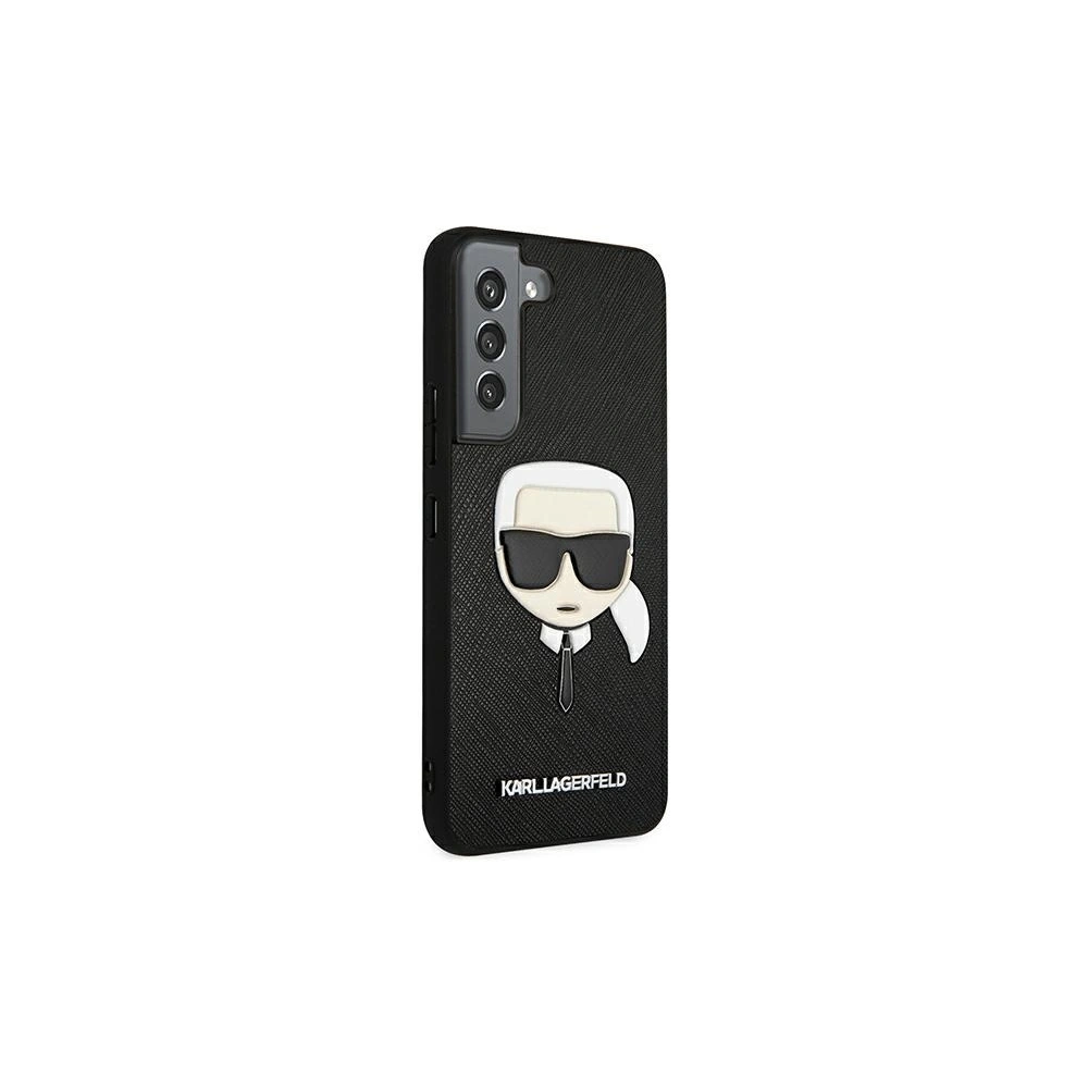 homescreen.pl - Etui Karl Lagerfeld KLHCS22MSAKHBK Samsung Galaxy S22+ Plus czarny/black hardcase Saffiano Ikonik Karl`s Head