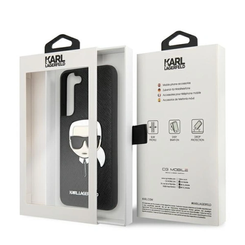 Kup Etui Karl Lagerfeld KLHCS22MSAKHBK Samsung Galaxy S22+ Plus černý/black hardcase Saffiano Ikonik Karl`s Head - KLD791BLK - {ean13} - Sklep Home Screen