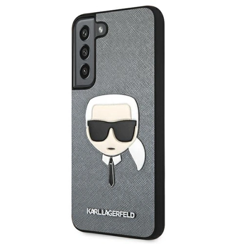 Kup Etui Karl Lagerfeld KLHCS22MSAKHSL Samsung Galaxy S22+ Plus argintiu/silver hardcase Saffiano Ikonik Karl`s Head - KLD792SLV - {ean13} - Sklep Home Screen
