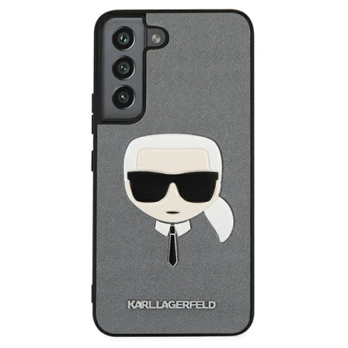 Kup Etui Karl Lagerfeld KLHCS22MSAKHSL Samsung Galaxy S22+ Plus argintiu/silver hardcase Saffiano Ikonik Karl`s Head - KLD792SLV - {ean13} - Sklep Home Screen