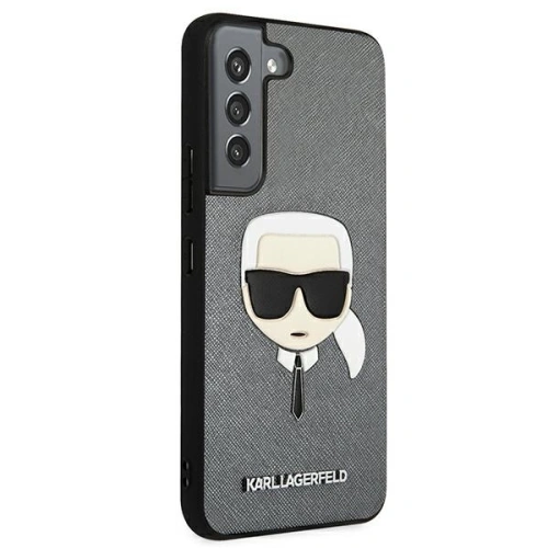 Kup Etui Karl Lagerfeld KLHCS22MSAKHSL Samsung Galaxy S22+ Plus argintiu/silver hardcase Saffiano Ikonik Karl`s Head - KLD792SLV - {ean13} - Sklep Home Screen