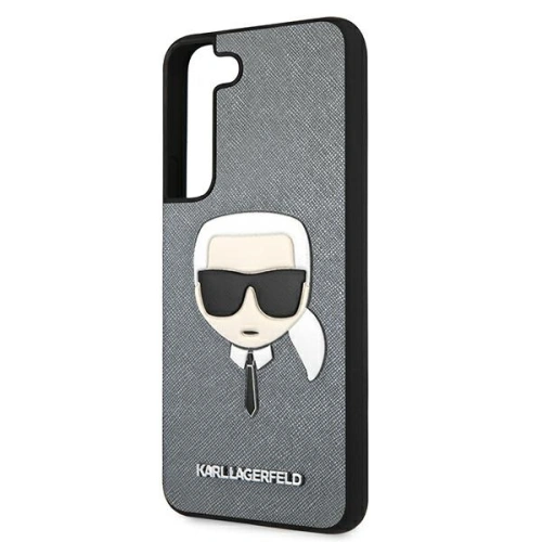 Kup Etui Karl Lagerfeld KLHCS22MSAKHSL Samsung Galaxy S22+ Plus stříbrný/silver hardcase Saffiano Ikonik Karl`s Head - KLD792SLV - {ean13} - Sklep Home Screen