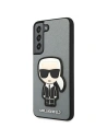 Kup Etui Karl Lagerfeld KLHCS22SOKPG Samsung Galaxy S22 srebrny/silver hardcase Saffiano Ikonik Karl`s Patch - KLD793SLV - {ean13} - Sklep Home Screen