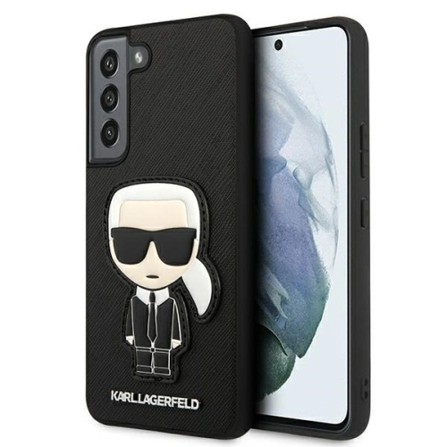 Kup Etui Karl Lagerfeld KLHCS22SOKPK Samsung Galaxy S22 černý/black hardcase Saffiano Ikonik Karl`s Patch - KLD794BLK - {ean13} - Sklep Home Screen