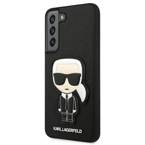 Kup Etui Karl Lagerfeld KLHCS22SOKPK Samsung Galaxy S22 černý/black hardcase Saffiano Ikonik Karl`s Patch - KLD794BLK - {ean13} - Sklep Home Screen