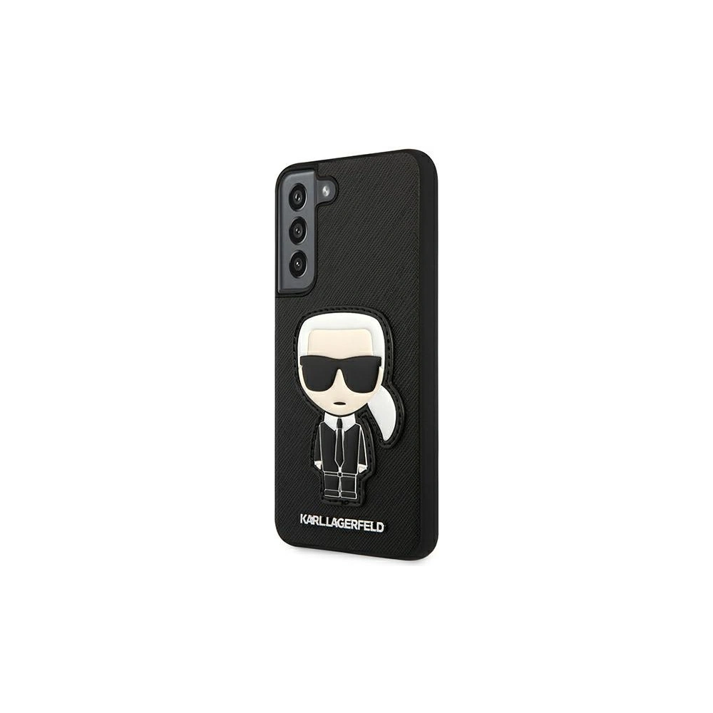 homescreen.pl - Etui Karl Lagerfeld KLHCS22SOKPK Samsung Galaxy S22 czarny/black hardcase Saffiano Ikonik Karl`s Patch