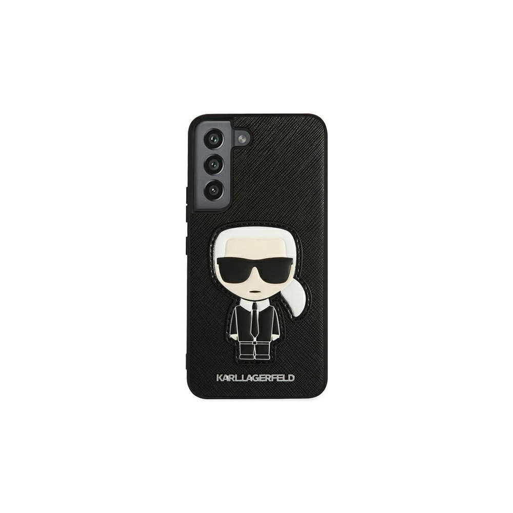 homescreen.pl - Etui Karl Lagerfeld KLHCS22SOKPK Samsung Galaxy S22 czarny/black hardcase Saffiano Ikonik Karl`s Patch