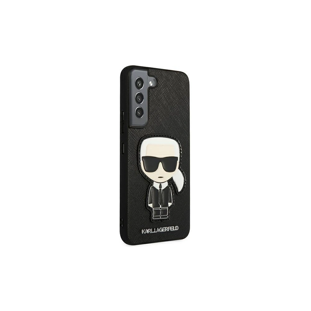 homescreen.pl - Etui Karl Lagerfeld KLHCS22SOKPK Samsung Galaxy S22 czarny/black hardcase Saffiano Ikonik Karl`s Patch