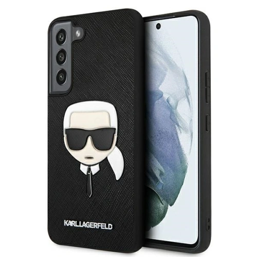 Buy Karl Lagerfeld KLHCS22SSAKHBK Samsung Galaxy S22 black hardcase Saffiano Ikonik Karl`s Head - KLD795BLK - {ean13} - Home Screen Store Europe