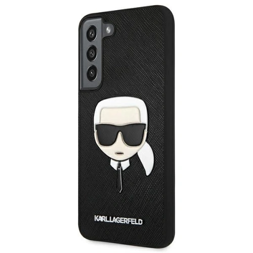 Buy Karl Lagerfeld KLHCS22SSAKHBK Samsung Galaxy S22 black hardcase Saffiano Ikonik Karl`s Head - KLD795BLK - {ean13} - Home Screen Store Europe