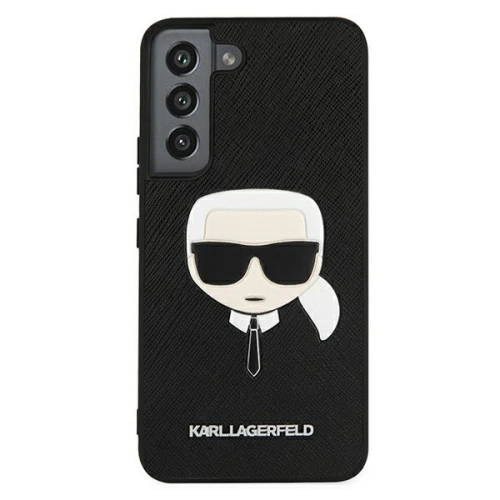Buy Karl Lagerfeld KLHCS22SSAKHBK Samsung Galaxy S22 black hardcase Saffiano Ikonik Karl`s Head - KLD795BLK - {ean13} - Home Screen Store Europe