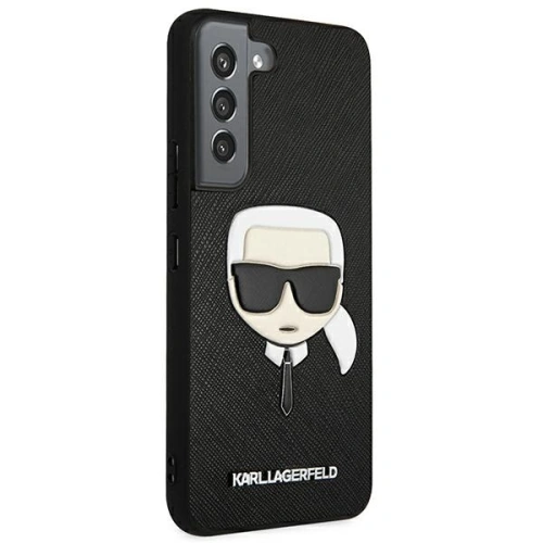 Buy Karl Lagerfeld KLHCS22SSAKHBK Samsung Galaxy S22 black hardcase Saffiano Ikonik Karl`s Head - KLD795BLK - {ean13} - Home Screen Store Europe