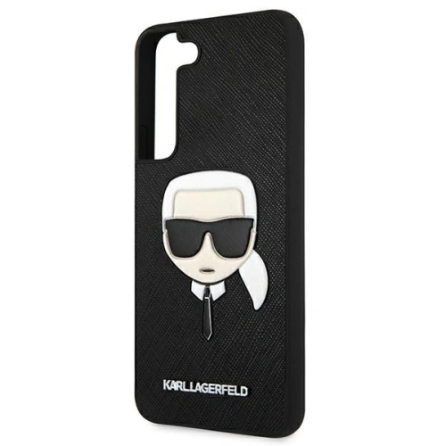 Buy Karl Lagerfeld KLHCS22SSAKHBK Samsung Galaxy S22 black hardcase Saffiano Ikonik Karl`s Head - KLD795BLK - {ean13} - Home Screen Store Europe