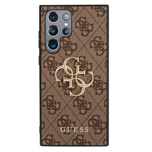 Buy Guess GUHCS22L4GMGBR Samsung Galaxy S22 Ultra brown hardcase 4G Big Metal Logo - GUE1552BR - {ean13} - Home Screen Store Europe